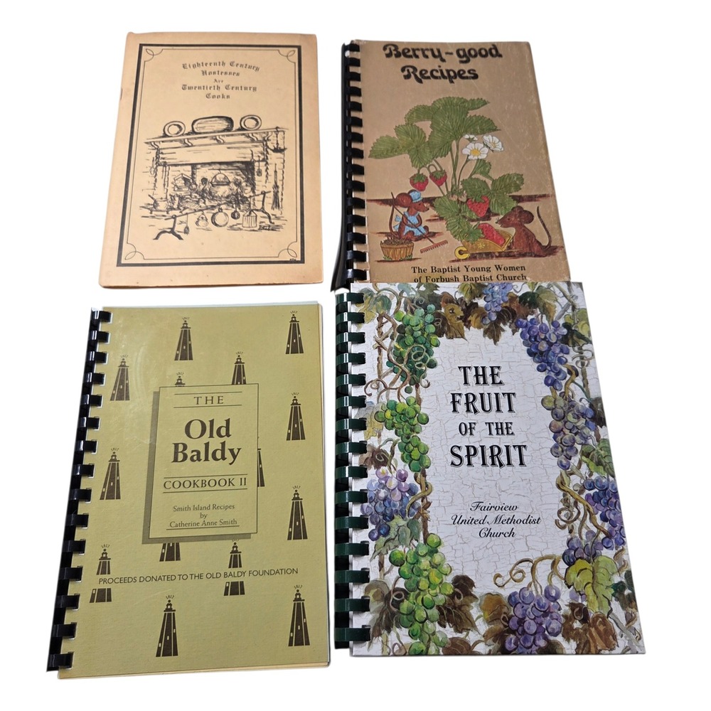 Vintage North Carolina Community Cookbooks Set of 4 Old Baldy‎ Tryon Palace